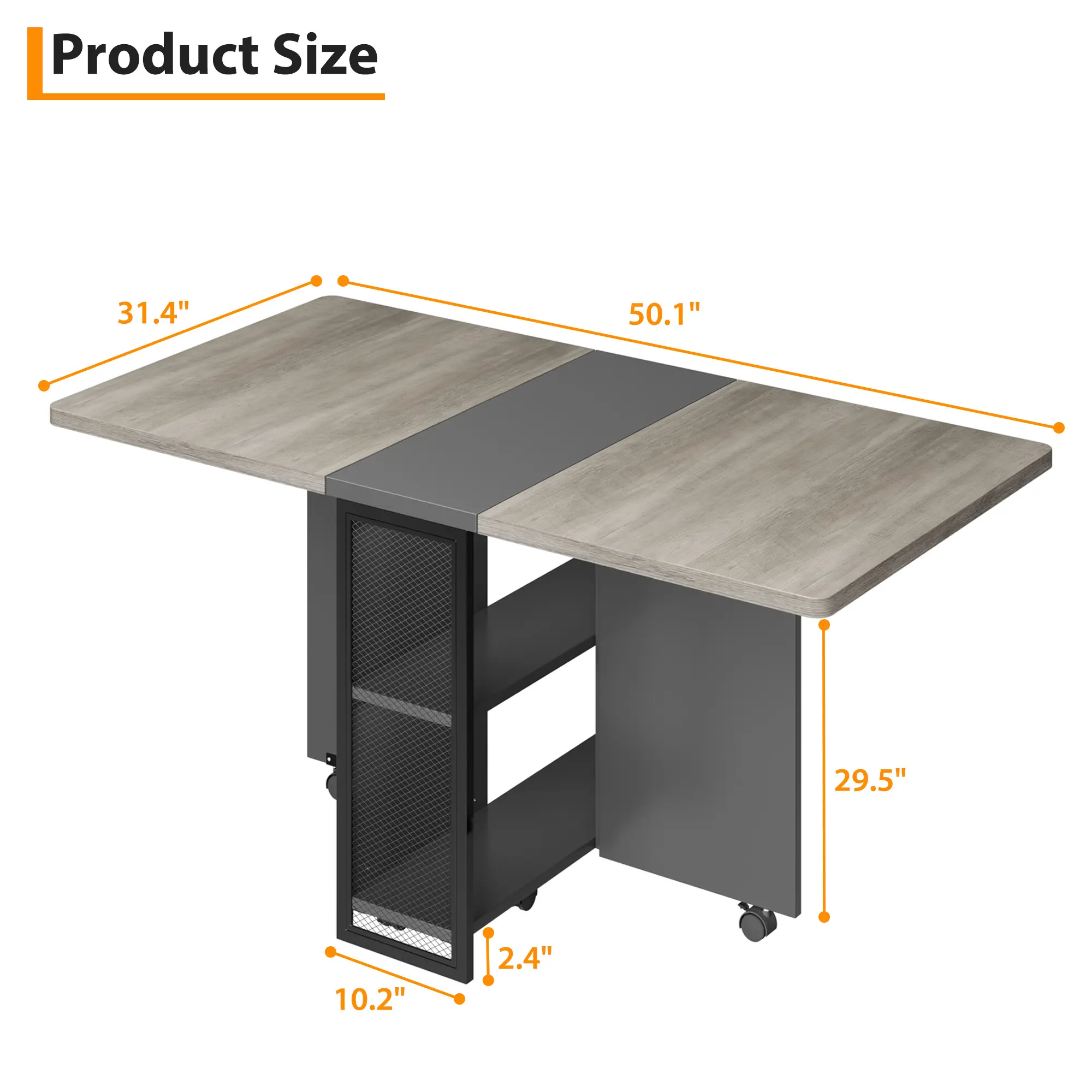 Carlo gray flap + iron gray cabinet