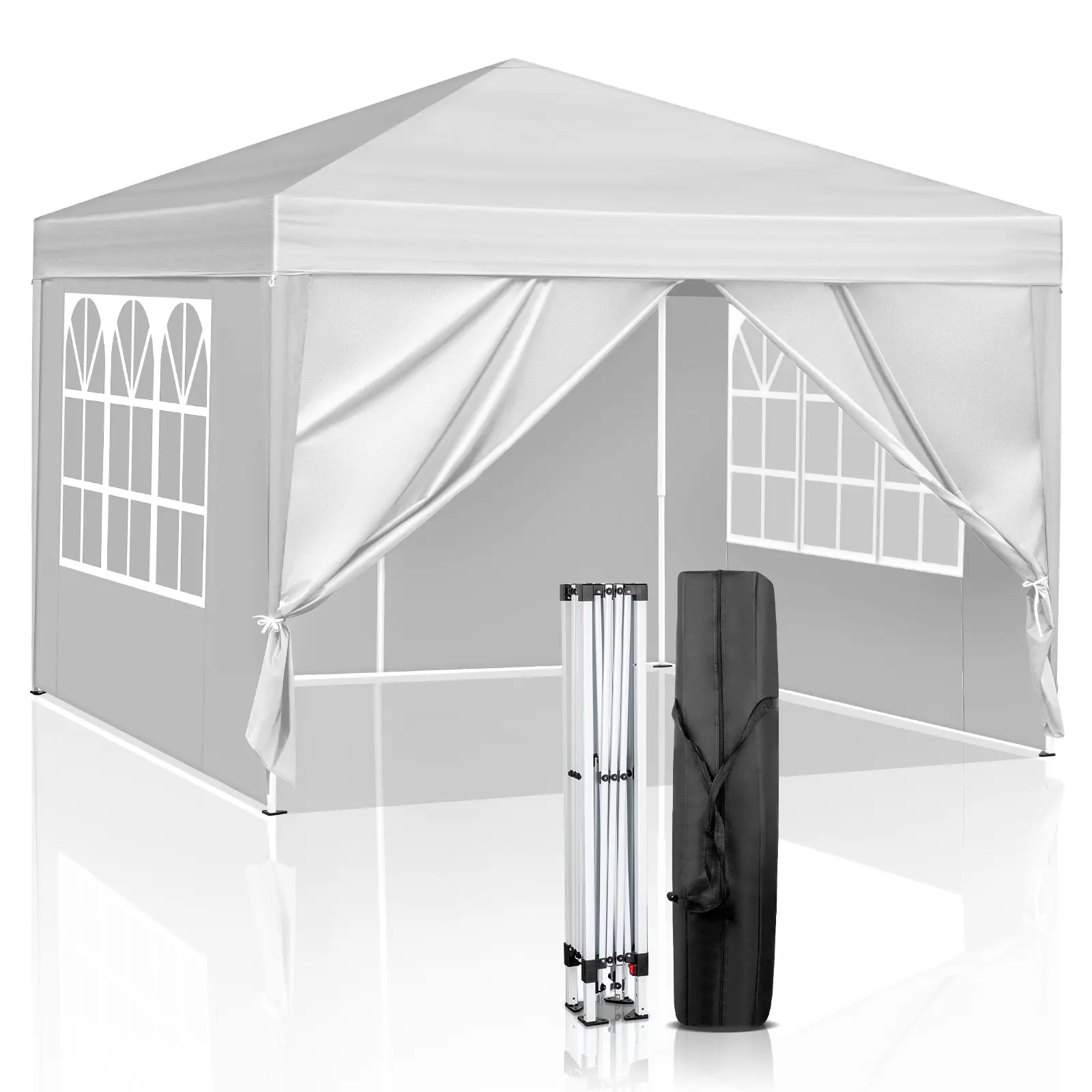 10x10 Pop Up Canopy Tent Heavy Duty Waterproof - Outdoor Camping Gazebo with 4 Sidewalls, 2 Doors & Windows, Portable Steel Frame Instant Shelter for Parties, Events, Beach, Tailgating, Sports, Easy Setup, Picnic, Foldable Canopy, Outdoor Patio Canopy