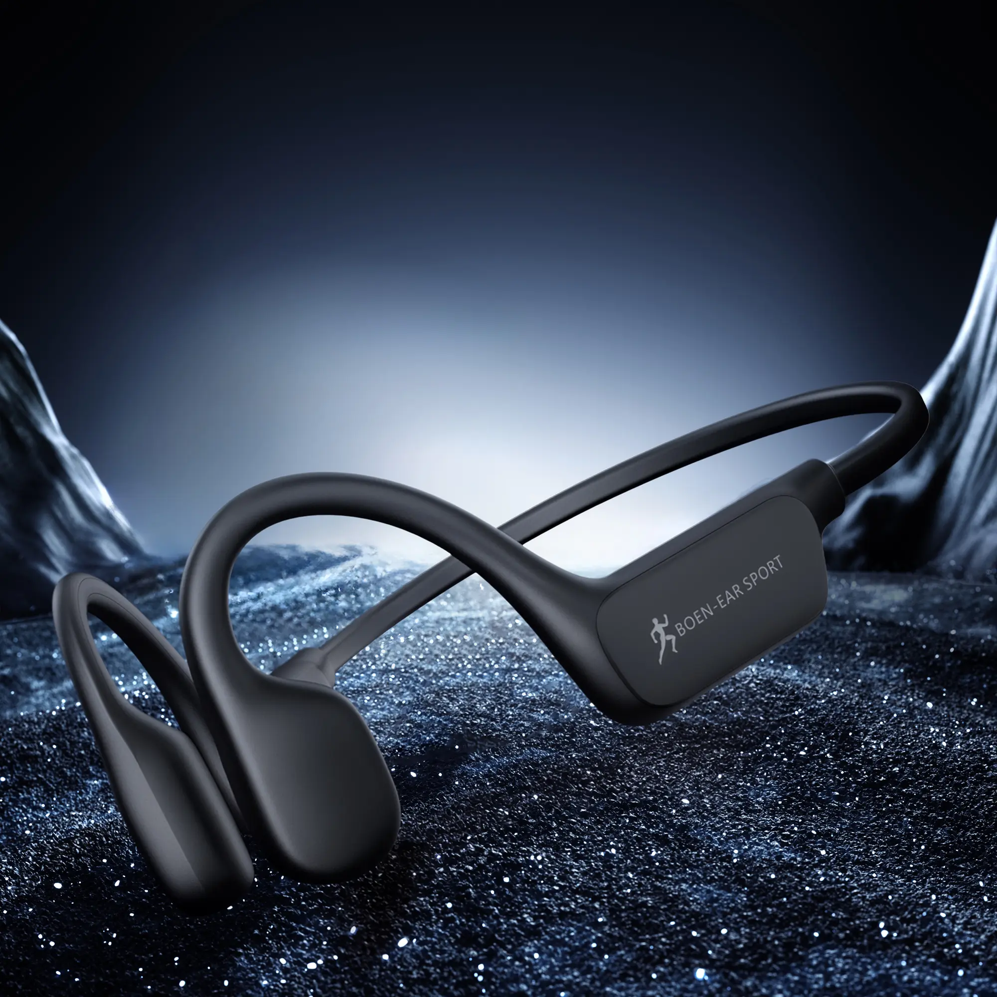 Bone Conduction Headphones - 15H Playback, 30g, 90Hz, 13.0-15.9H, 20kHz Waterproof Wireless Headset with Ear Hooks, Microphone, Call Control, No-Cable Design for Cellphones, Sports (Running, Cycling), Bluetooth, Laptop, Adjustable Attachments Open-Ear Hea