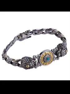 New Luxury Bracelet, Handmade Dual Pixiu Nine Palace Wheel, Vintage Couple Personality Wristband, Unique Fashion Accessory