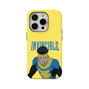 Anime character invincible young hero 2-in-1 film phone case, suitable for iPhone 12, 13, 14, 15, 16, 17 with delicate touch and anti drop phone case