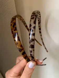 Women's Leopard Print Hair Tie Set, High Elasticity Hairband, Fashionable Casual Headwear for Daily Use Zigzag Headband