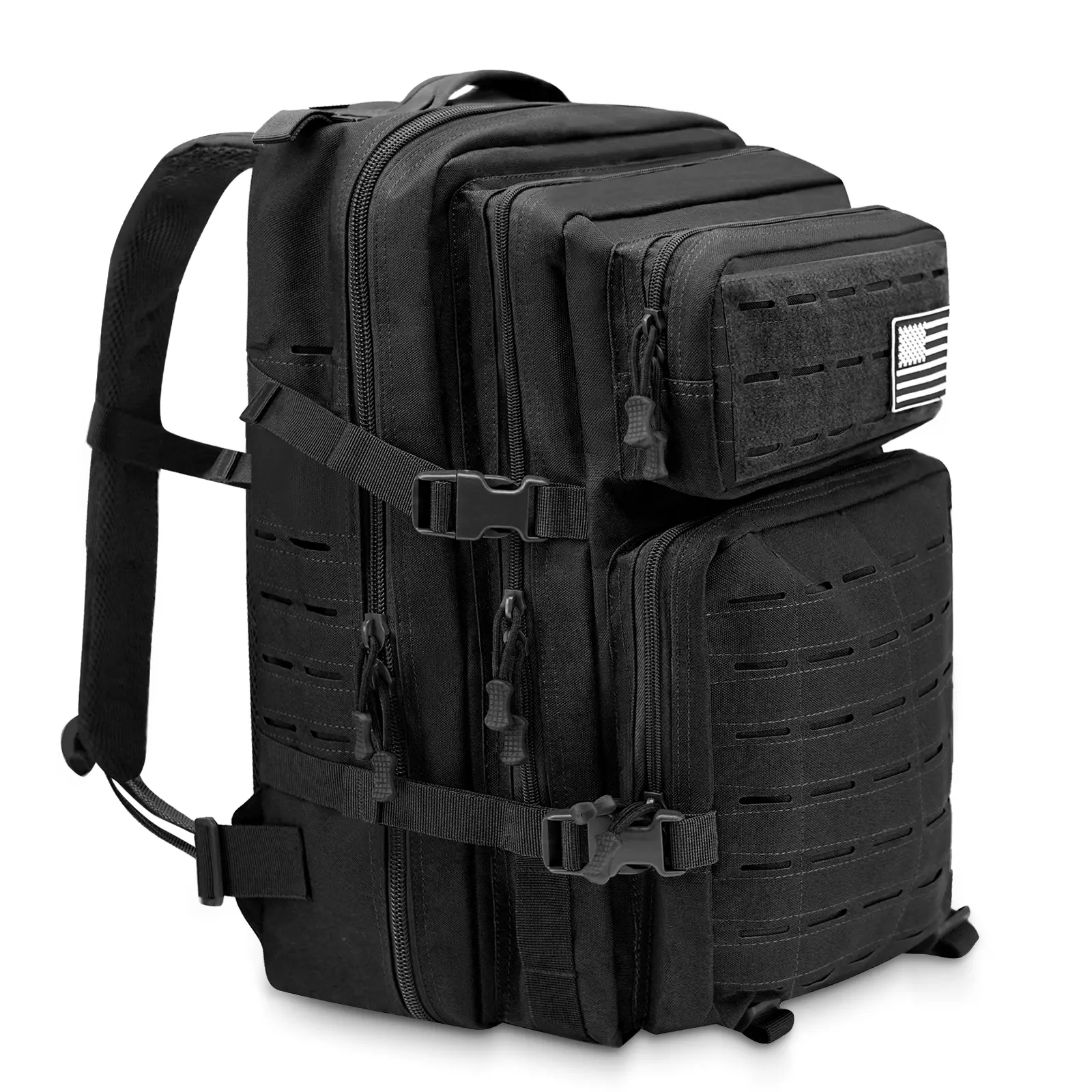 45L Military Tactical Molle Backpack, Army Assault 3-Day Bug Out Bag, Outdoor Camping Hiking Rucksack