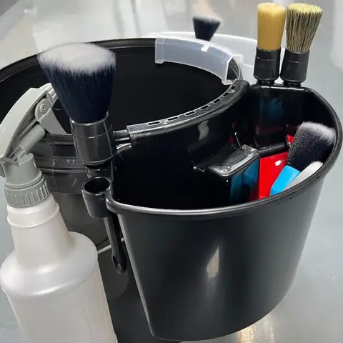 Car Wash Bucket, Universal Bucket Organizer, Car Wash Hanging Bucket, Car Detailing Tools Storage Bucket for Place Brush, Car Cleaning Kit for Home Cleaning, Car Detailing Cleaning Tool, Car Wash Brush Mop Kit, Plastic Bucket