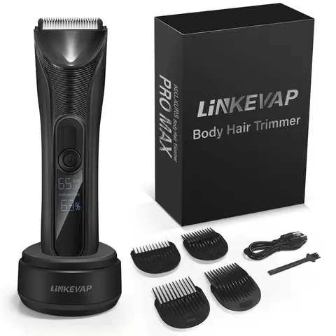 LINKEVAP Men's Cordless Electric Body Hair Trimmer - Multifunctional, Portable, Rechargeable, Wireless Waterproof Shaver, Groin Hair Removal Tool, Daily Use, Christmas Winter Versatile Gift Set, Multifunctional Hair Trimmer