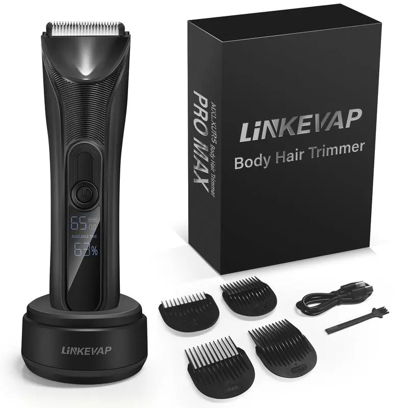 LINKEVAP Men's Cordless Electric Body Hair Trimmer - Multifunctional, Portable, Rechargeable, Wireless Waterproof Shaver, Groin Hair Removal Tool, Daily Use, Christmas Winter Versatile Gift Set, Multifunctional Hair Trimmer