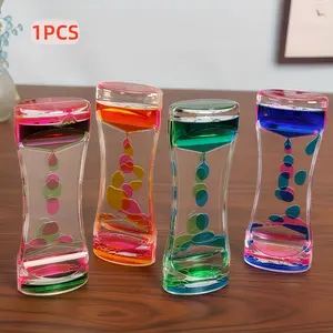 Dynamic Liquid Dual-Color Hourglass Timer, Stress Relief Acrylic Creative Gift Décor, Unique Desk Accessory for Relaxation, Stress Relief Gadgets, Stress Relief Decoration, Stress Relieving Accessory