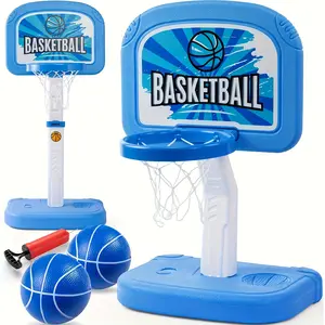 Swimming Pool Basketball, Swimming Pool Toys with 2 Balls/ Nets/ Pump for Poolside Water Basketball Game, Pool Basketball Goal for Inround Pool & Deck - Swimming Pool Games for Adults