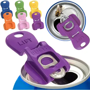 Beverage Barricade - EasyTab Opener &Drink Protector, Colorful6-Pack,Shields Soda/Beerfrom Bugs& Dust, ldeal for Parties, BBQs, BeachKitchen Utensils