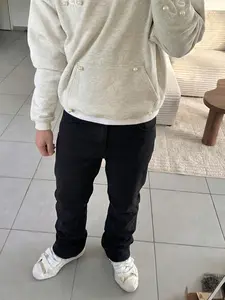 Straight Leg Denim Jeans Cotton Slant Pockets Washed Jean, Casual Versatile Wide Leg Jeans, Couple Matching Straight Fit Loose Fit