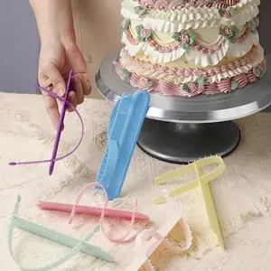 1set Cake Arc Decor Tool Set, Measured Cake Decoration Curved Tools, Cream Edging Pen, DIY Baking Tools, Pastry Decorating Tools, Baking Utensils Supplies for Home Kitchen & Bakery Shop