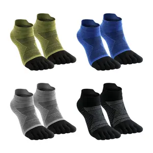 Merino Wool Hiking Socks Thermal Warm Moisture Absorption Toe Socks For Ski Climbing Running Breathable Thick Sport Toe Socks