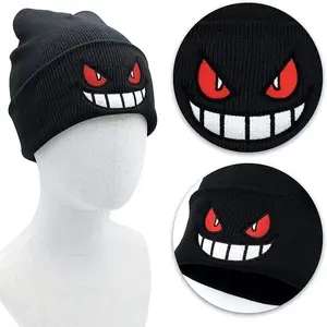 Anime Cap Unisex Daily Hat Adult Cartoon Embroidered Knitted Hat Halloween Cosplay