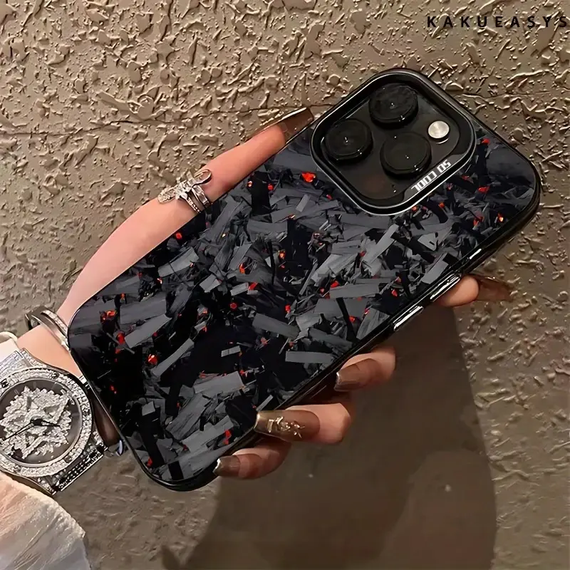 Carbon Fiber Protective Phone Case - Shockproof, Drop-Resistant Cover for iPhone 16,15,14,13,12,11 Pro Max,X,XS Max,8,7 Plus Smartphone, Cellphone, Handheld Devices Accessories