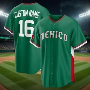 Custom Mexico National Team 2026 World Baseball Jersey, 2026 World Baseball Classic Jersey, Mexico Baseball Classic Jersey
