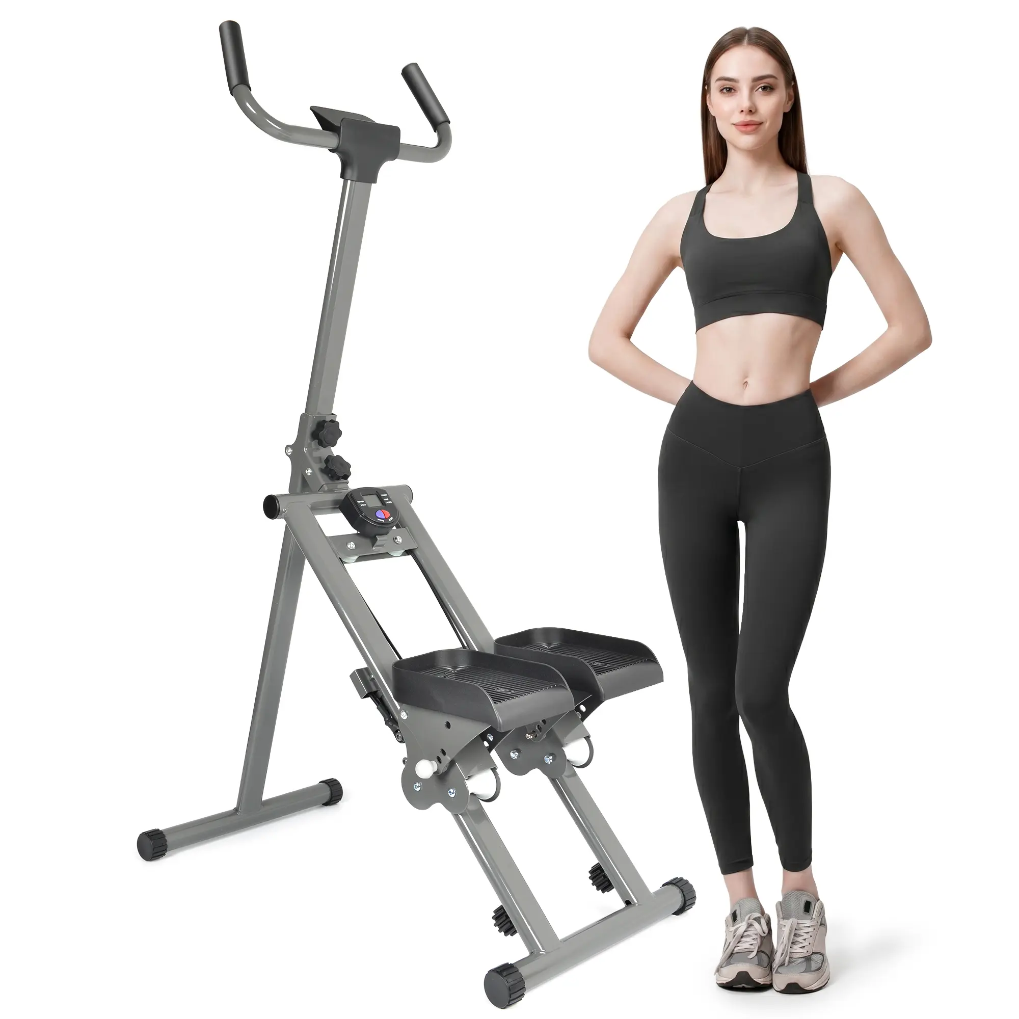 300lbs Stair Stepper Climber Machine with Adjustable Handlebar - Upgrade Vertical Climber Workout