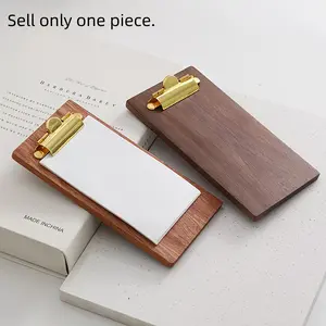 Wooden Mini Clipboard, Small Clipboard for Restaurants & Schools, Ideal for Waiters & Guests, Versatile Memo Board & Recipe Holder