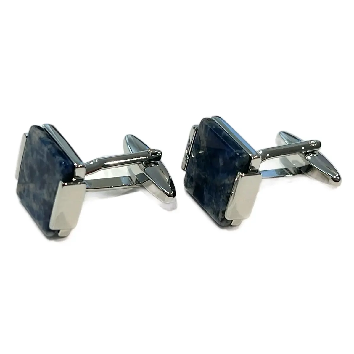 MENDEPOT Blue Natural Stone Cufflinks Men Birthday Wedding Gift