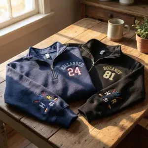 Embroidered Team Hollanov Quater Zip Sweatshirt, Hockey Romance Sweatshirt, Heated Rivalry Fan Gift, Bookish Shirt, Movie Inspired Shirt