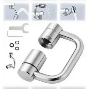 Rotatable Faucet Aerator Extension - for Effortless, All - Angle Control, Rotating Swivel Faucet Aerator Extender, Kitchen Bathroom Sink Faucets Sprayer Attachment with 2 Mode Splash