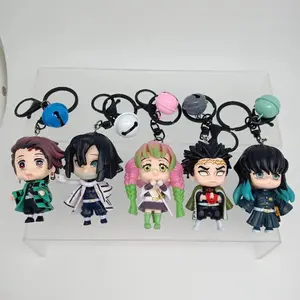 Demon Slayer PVC Keychain Cute Anime Figure Charm Bag Accessory Cosplay Gift Kimetsu no Yaiba