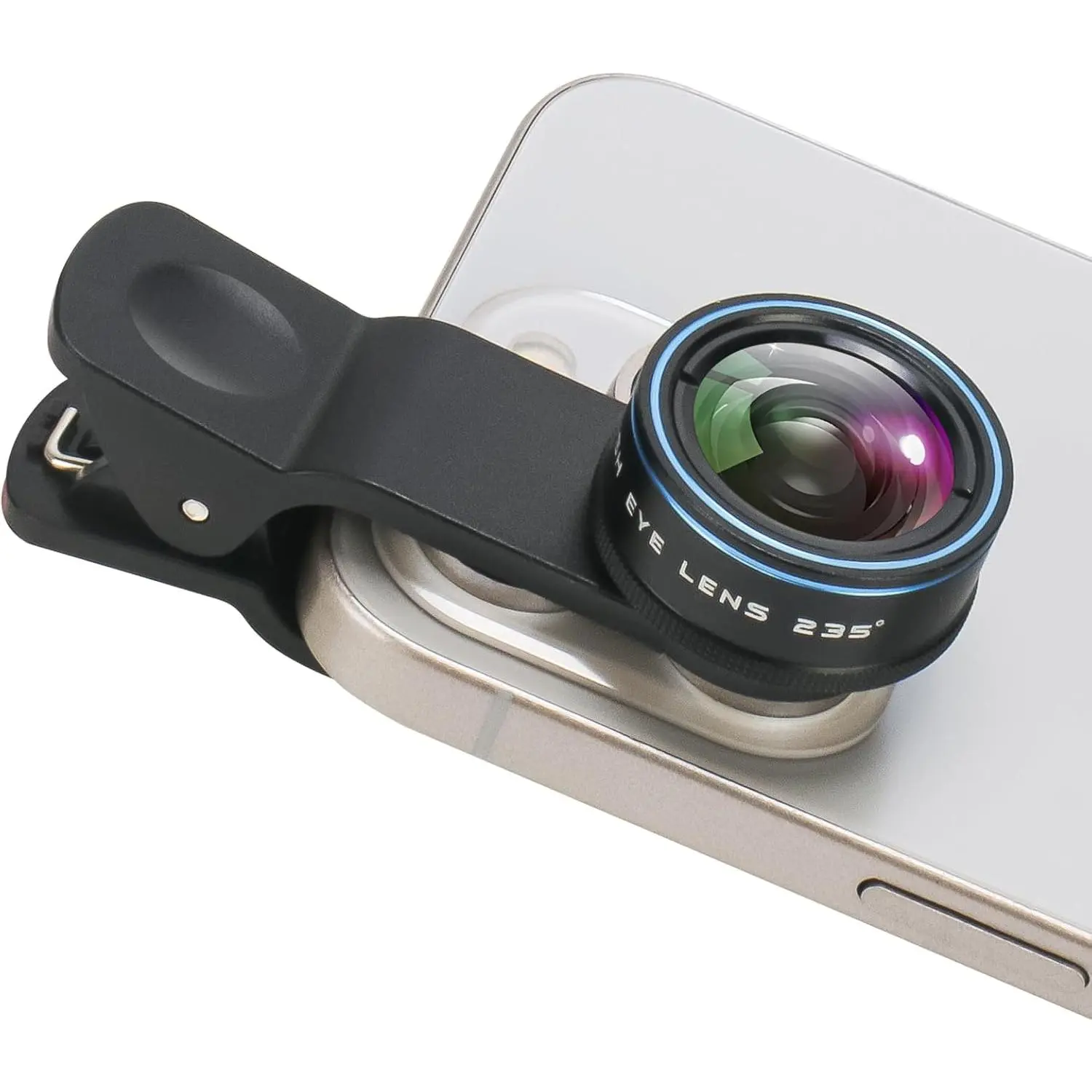 Phone Camera Lens, Clip on Cell HD Phone Fisheye Lens kit, 235° Fisheye Lens ，for Most iPhone Android Samsung Phones and Smartphones
