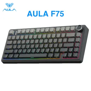 AULA F75 Wireless Gaming Keyboard with Pre-lubed Reaper Switches 2.4GHz Type-C BT5.0 RGB Backlit Hot Swappable PCB & Multi-device Compatibility