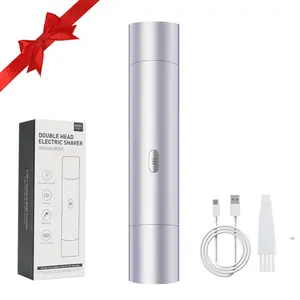 Electric Bikini Trimmer: Boxed, Rechargeable 2-in-1 Dual-Head Hair Removal Device—A Waterproof, USB-Rechargeable, and Cordless Trimmer Designed for Hair Removal on the Face, Underarms, and Legs. A Portable, Multifunctional Device—The Perfect Holiday Gift