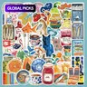 Vintage Oil Painting Series Stickers, 50pcs/set Retro Food Pattern Decorative Stickers, Aesthetic Stickers, DIY Decals for, Water Bottles, Laptops, Phone Cases and Screen Protectors #GLOBAL PICKS
