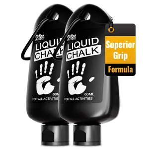 Pro Grade Liquid Chalk Mess-Free Gym Chalk for Weightlifting, Gymnastics, Rock Climbing, Dancing, Dries in Seconds. 60ml 2 Pack