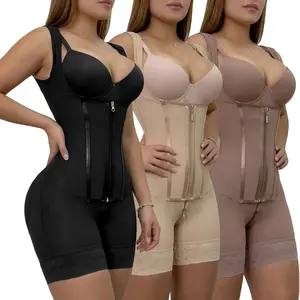 Seamless Tummy Control Shapewear Bodysuit| Snatched Waist Butt Lifter Fajas for Women & Postpartum| Wide Strap Hourglass Body Shaper with Zipper Crotch shapewear  women