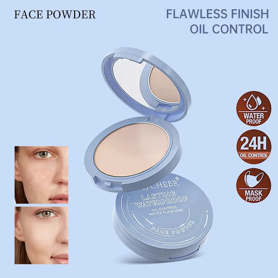 MAYCHEER Pressed Powder – Oil Control, Full Coverage, Waterproof & Sweat-Proof, Matte Finish, Blurs Imperfections, Long-Lasting, Smooth Natural Look