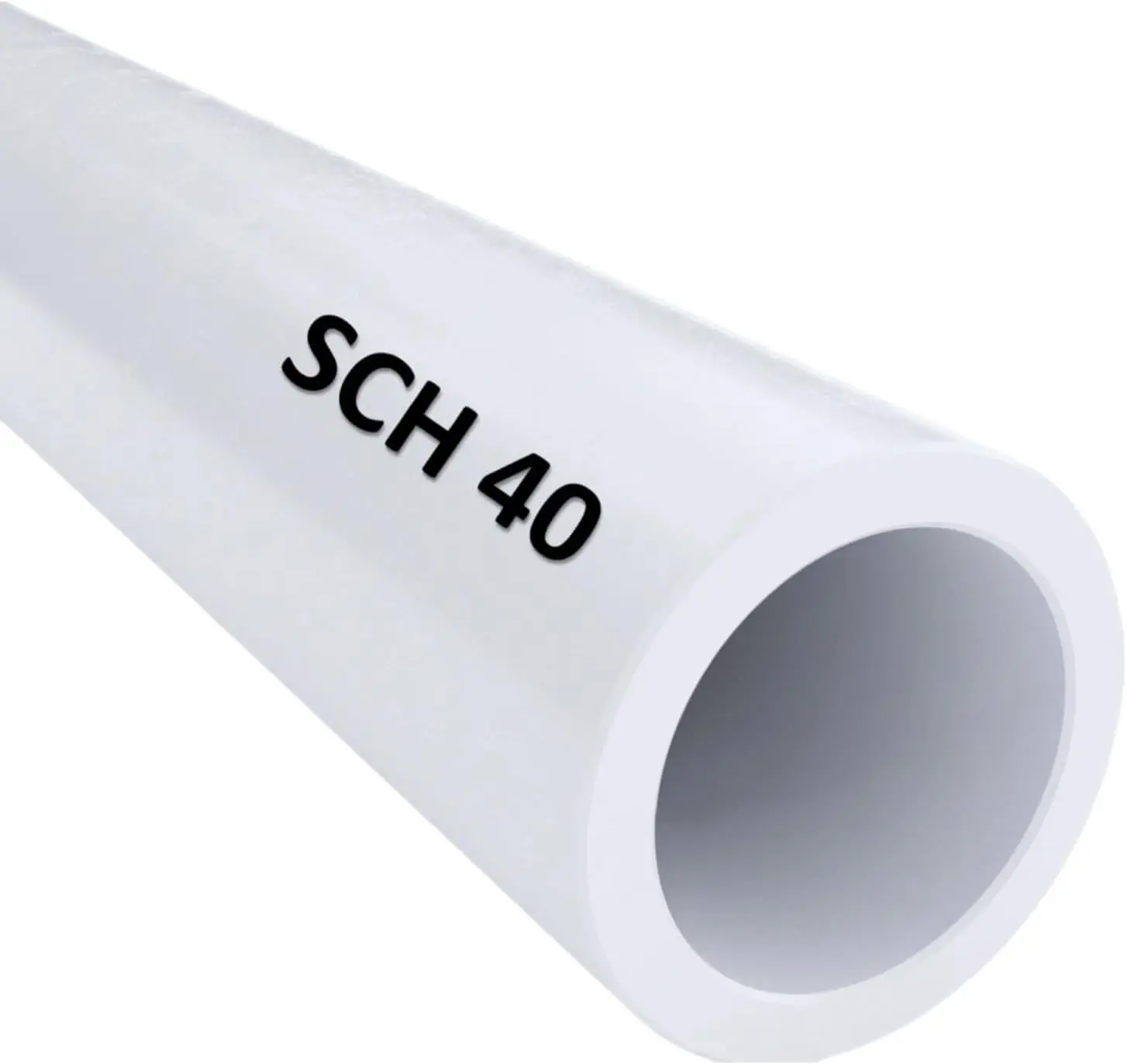 2-1/2" Schedule 40 PVC Pipe White PVC Piping Cut to Custom Lengths (2-1/2" by 1ft Cut) High-Flow Capacity High-Impact Strength for Plumbing Irrigation Pool Spa