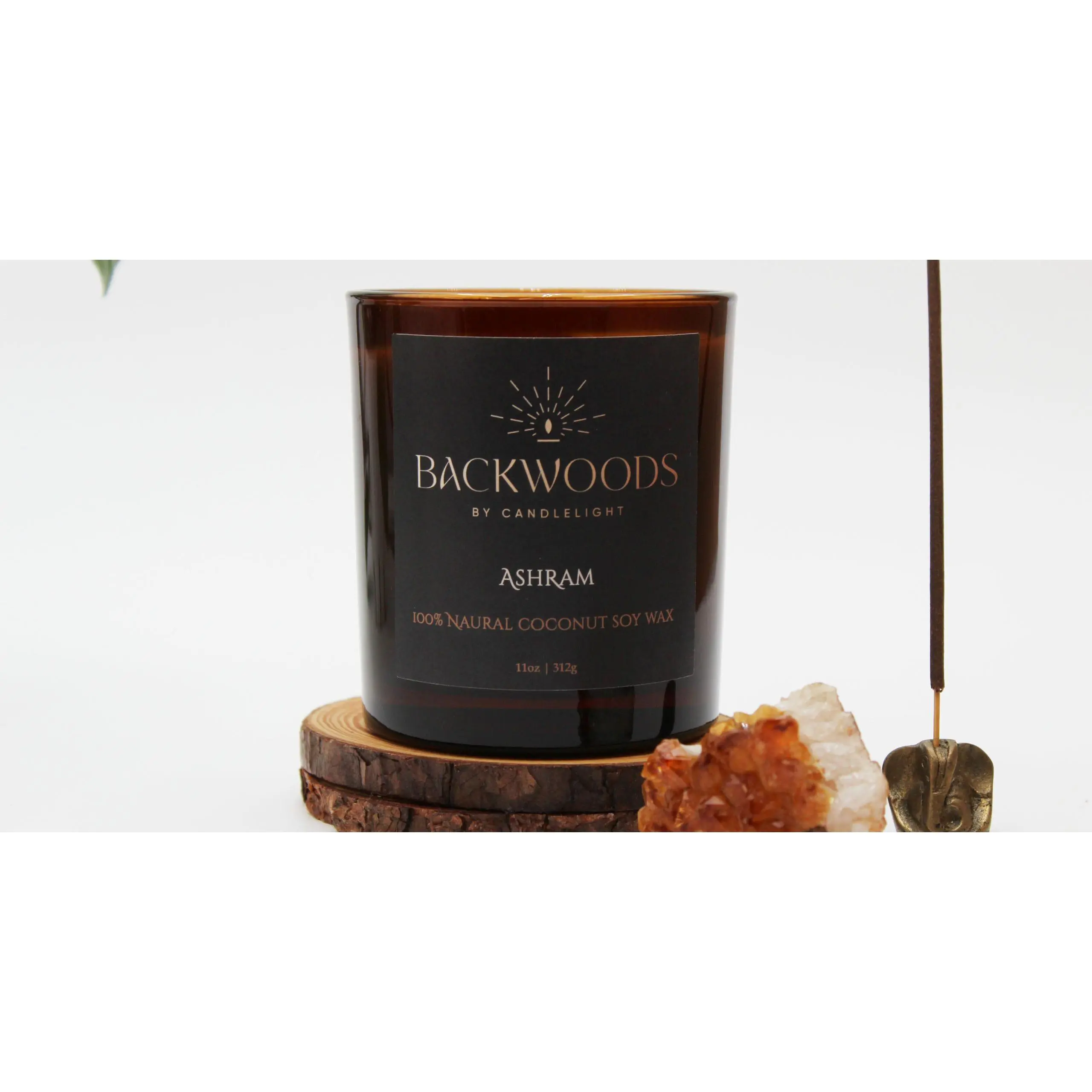 Ashram Wooden Wick Candle | Backwoods By Candlelight
