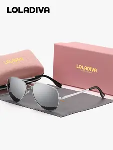 1 Pair LolaDiva Unisex Full Frame Frog Frame Sunglasses Soft beauty UV400 Modern High Quality Sunglasses