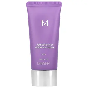 Missha Perfect Cover Serum B.B Cream, No. 21 Light Beige, 1.18 fl oz (35 ml)