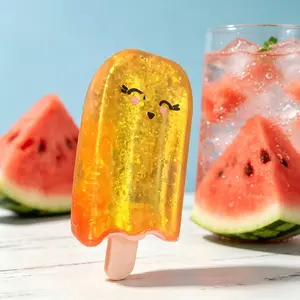 Ice Pop Gummy Squishy Squishie Sensory Fidgets Toy, Stress Relief Decompression Squeeze Sensory Toy for All Ages, Summer Relaxation Gift, Classroom Reward, Party Favor