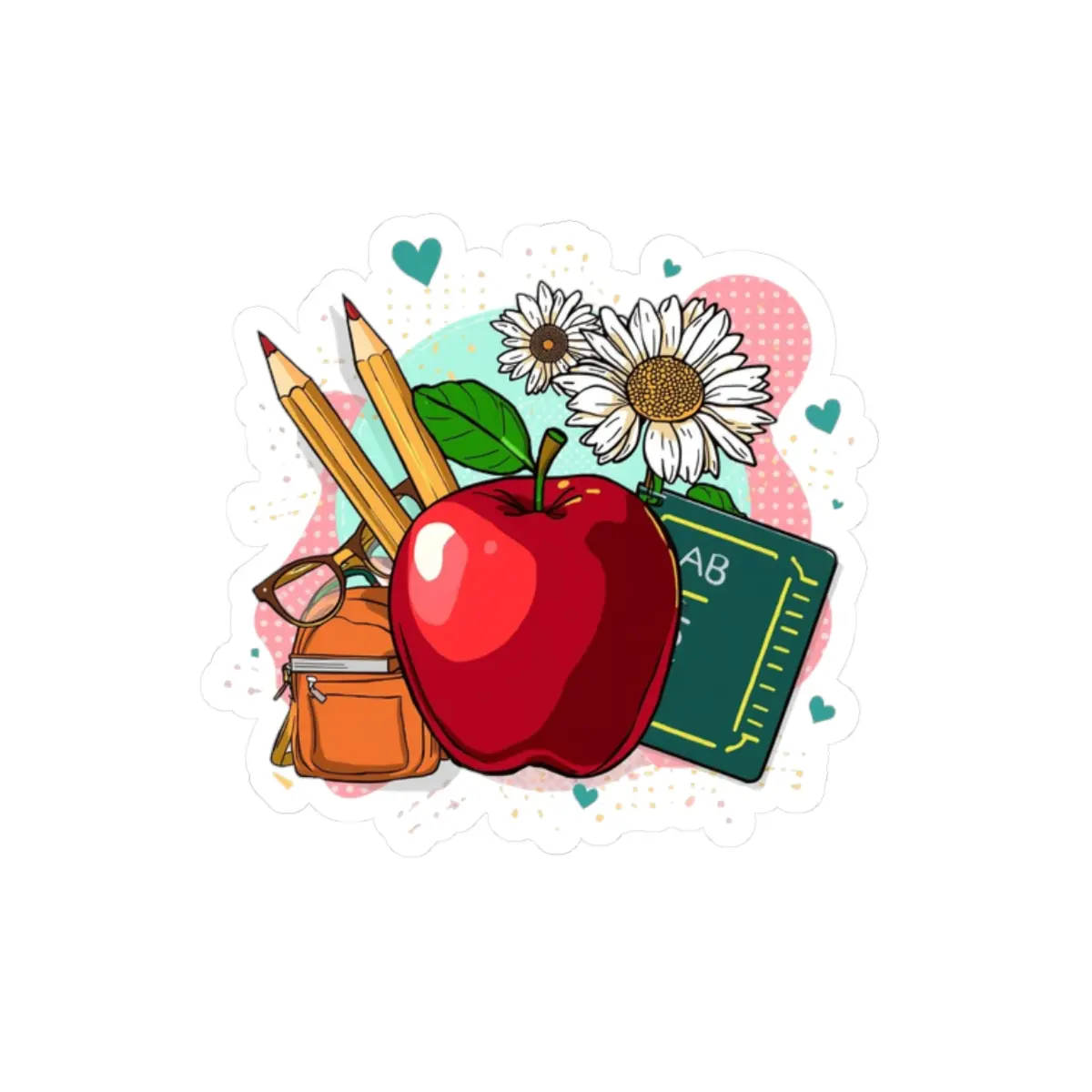 Back to School Cute Apple Stickers, Teacher Gifts, School Supplies Stickers, Classroom Decor, Student Planner Decor