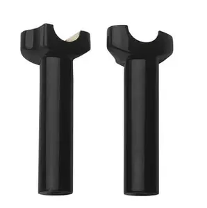 Forged 5.5" Straight Handlebar Risers – Black – 1/2"-13 Bolts – Harley Custom