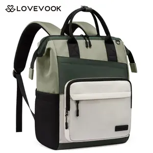 LOVEVOOK Laptop Backpack for Women, 15.6 Inch Travel Backpack for Works College Girls, Waterproof Bookbag Purse Cute Daypack for School with Large Capacity, Teacher Nurse Work Bag