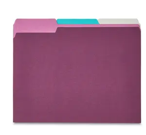 25 Pack Color File Folders Letter Size Assorted Jewel Tone Office Document Organizer