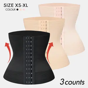 3 Pack Waist Trainer for Women Underbust Waist Cincher Corset Shapewear Tummy Control Corset Sport Girdle Hourglass Body Shaper