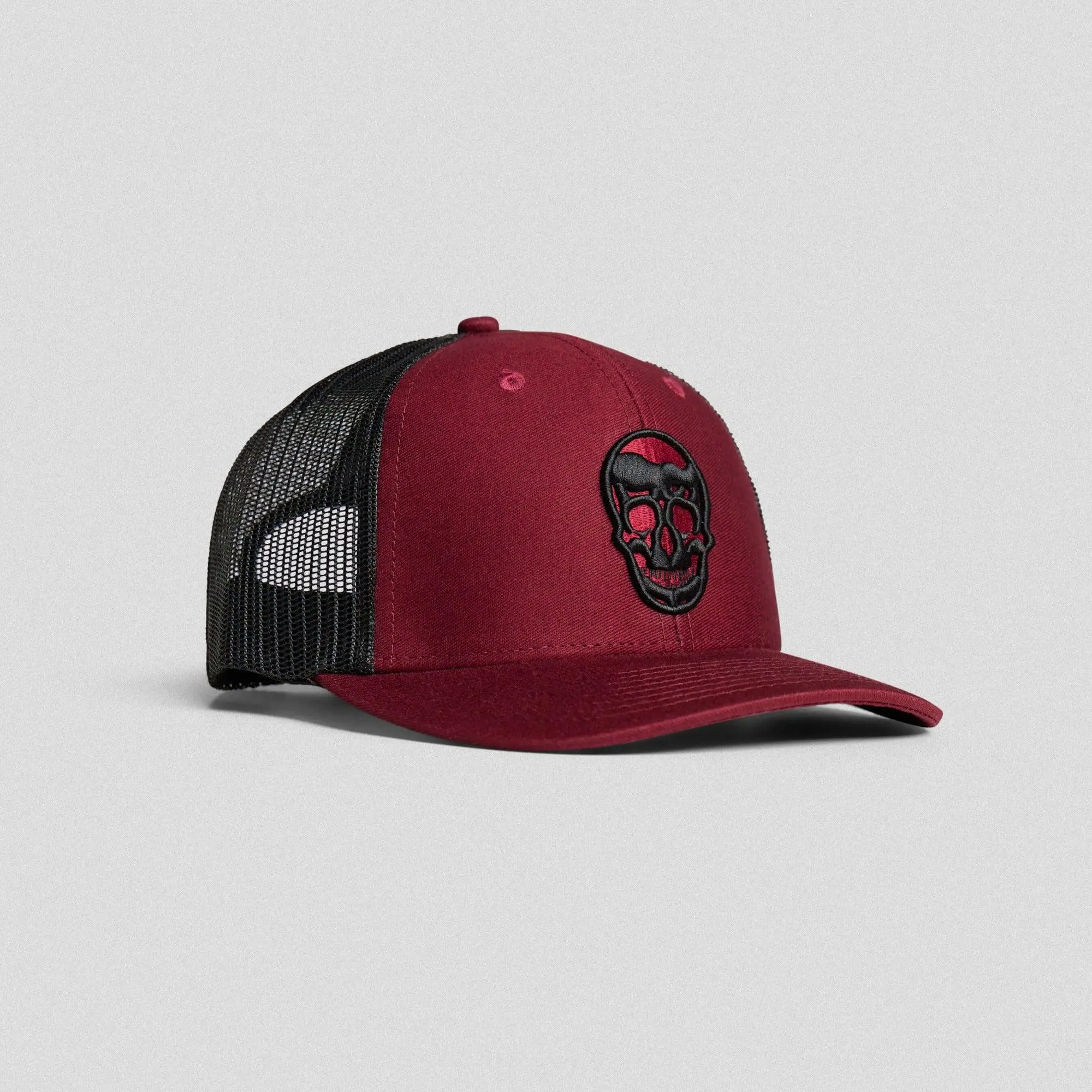 Premium Cotton Gymreapers Trucker Hat in Maroon with Custom Fit Premium Cotton Gymreapers Trucker Hat in Maroon with Custom Fit