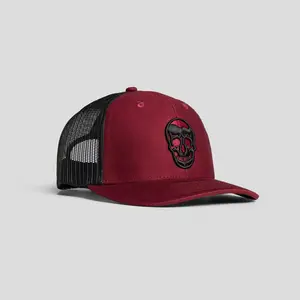 Premium Cotton Gymreapers Trucker Hat in Maroon with Custom Fit