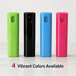 4-Pack Macaron Color Square Perfume Refill Bottles, Glass Inner Leak-Proof Design, Portable Spray Bottle for Home & Travel