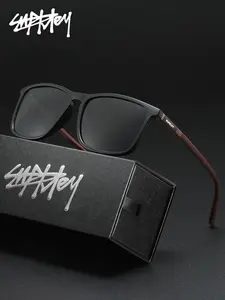SUPKLEY Men’s Urban Streetwear Sunglasses, Bold Oversized Frame, Mirrored Lenses, UV400 Protection, Fashion Eyewear for Outdoor & Street Style