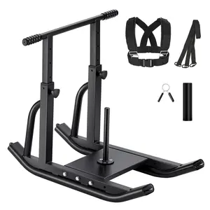 Weight Power Pull Push Sled For Training And Fitness — Heavy Duty Sled For Strength, Speed, And Endurance Drills, Pushing And Pulling, Durable Black Steel Frame With Smooth Rolling Wheels, Versatile Gym Equipment
