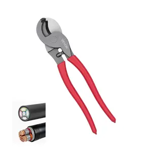 VEVOR High Leverage Cable Cutter, 9-1/4 in Compact, Forged Blades and PVC-Coated Handles, Heavy Duty Cable Cutting Pliers Tool for 4/0 AWG Aluminum, 2/0 AWG Soft Copper and 100-Pair 24AWG Comm Cables