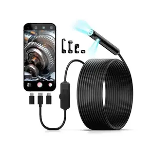 8-LED HD Borescope Camera - IP67 Waterproof Endoscope for Automotive, Plumbing & Home Inspections