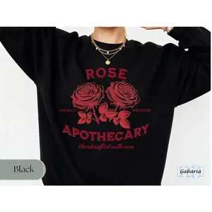 Rose Apothecary T-Shirt/Sweatshirt, Schitt Creek Tee, Rosebud Motel T-Shirt, Handcrafted with Care, Moira Rose Shirt, Schitt Creek Gift